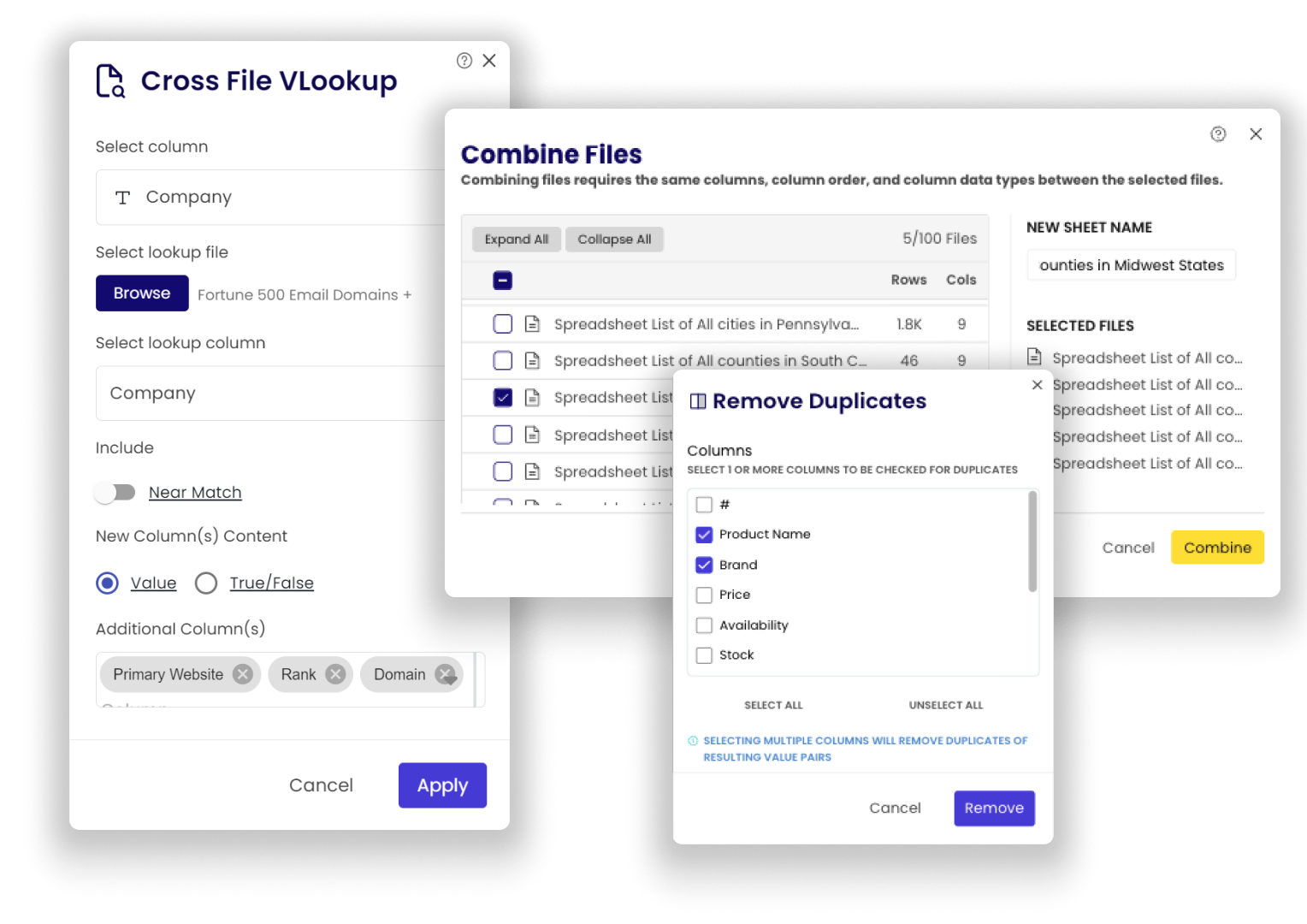 Analyze big data in a spreadsheet product features gigasheet